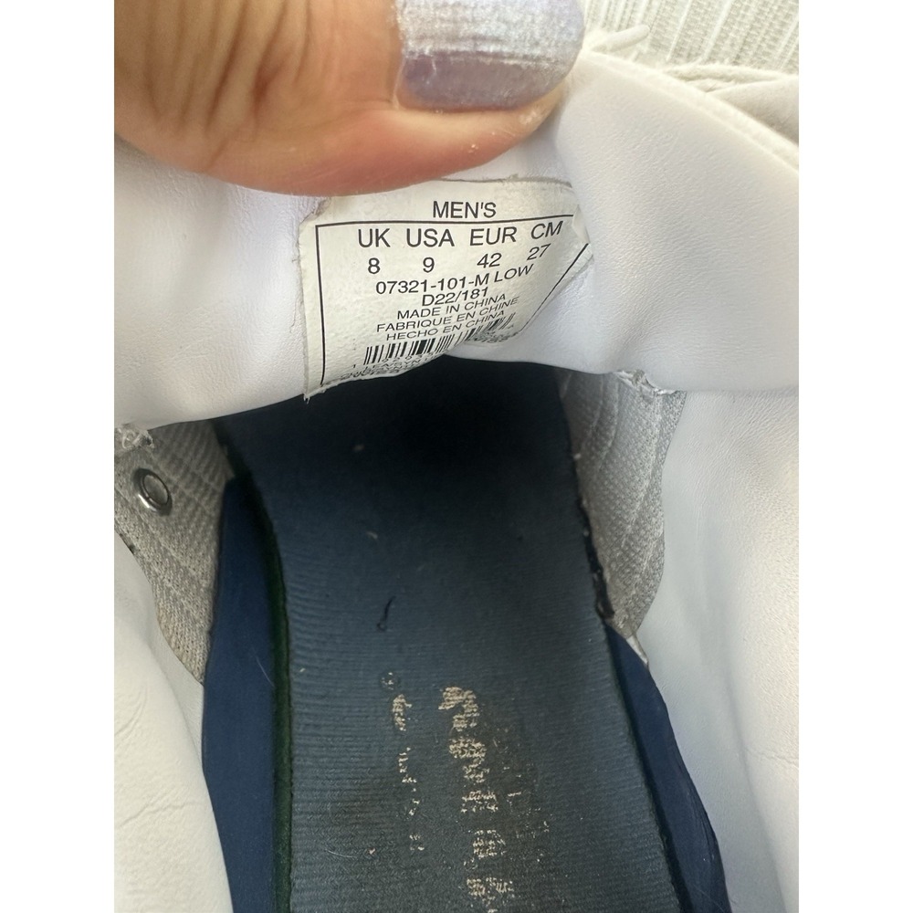K-Swiss Men's Classic Leather Low Top Size 9 US White Sneakers Athletic Shoes - Picture 5 of 6